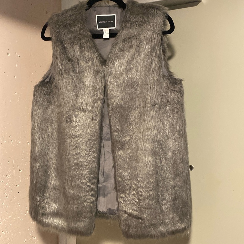 Grey Shag Vest